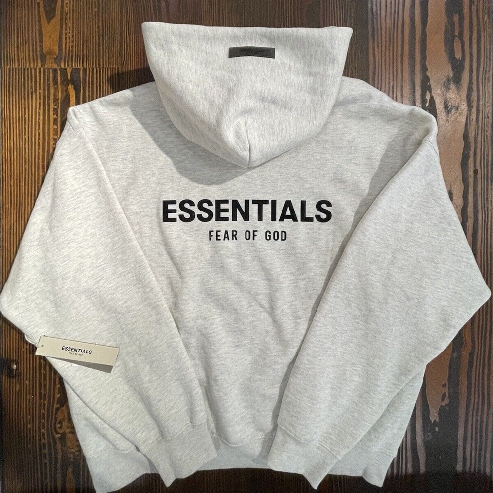 Essentials Fear of God Light Gray Hoodie